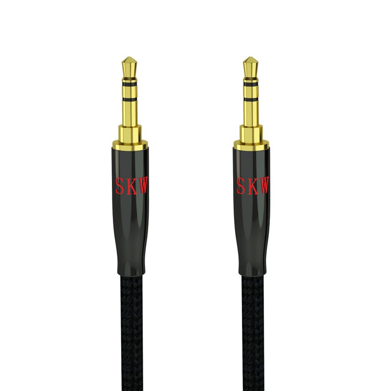 SKW Aux Cable for Car(Hi-Fi Sound),3.5 mm Stereo Audio Cable, 1/8â€³ Headphone Jack Cord for Home Stereo, iPhone, iPod, IPad, Echo Dot, Sony & More 3.2(1m) - Image 1